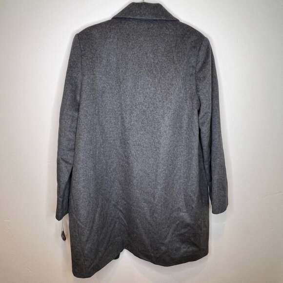 Sam Edelman Womens Size Large Double breasted Wool Blend Coat Charcoal Gray, NWT - Picture 7 of 7